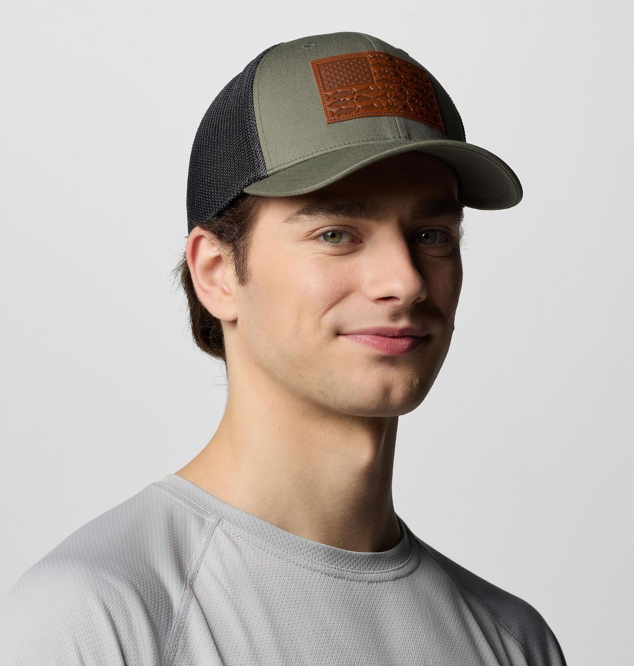 PFG Mesh™ Leather Fish Flag™ Ball Cap 2