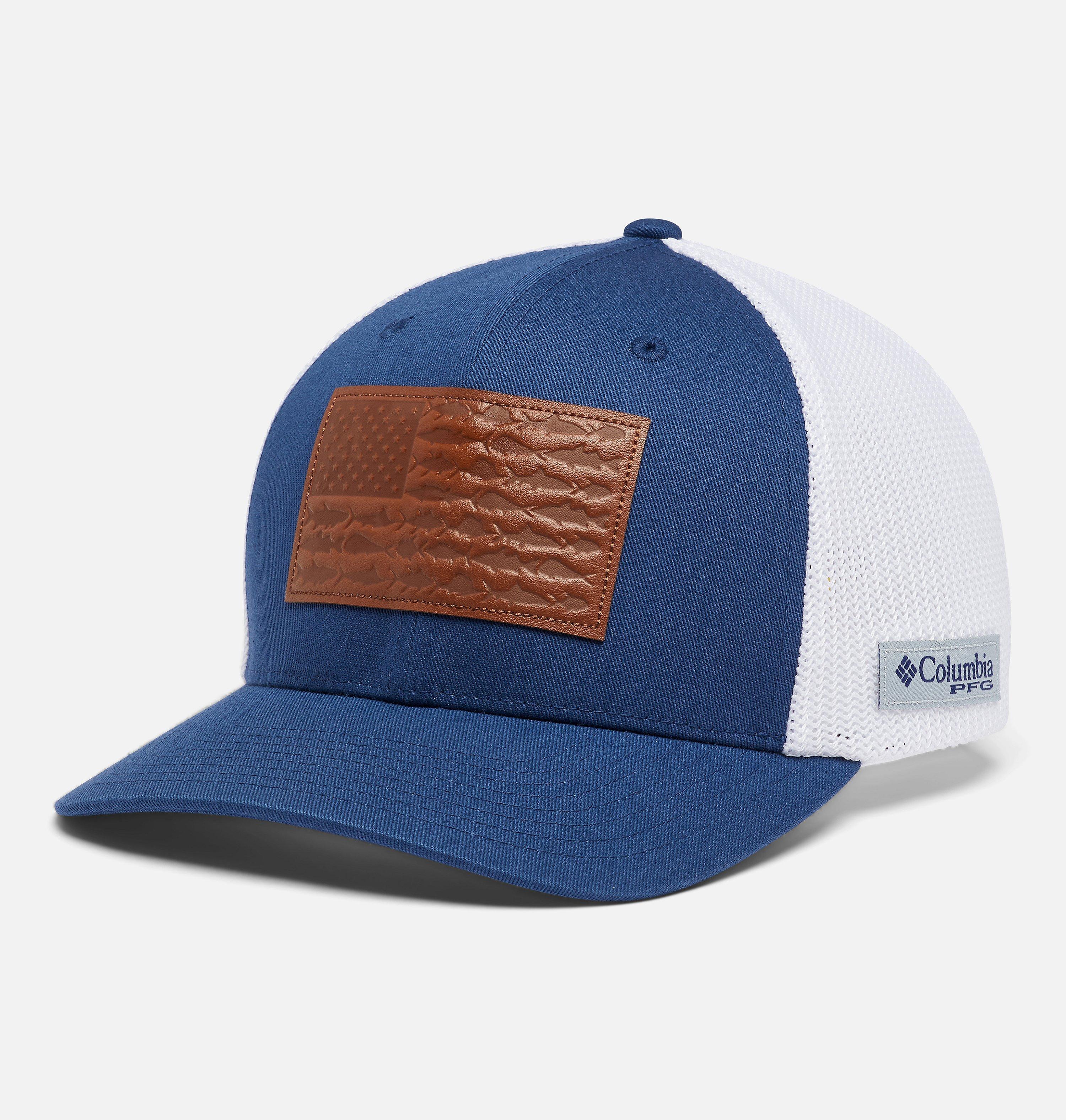 PFG Mesh Leather Fish Flag Ball Cap 1
