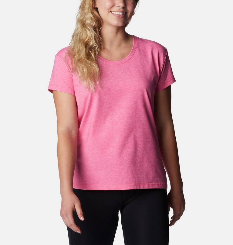 Sun Trek SS Tee | 656 | XL, Color: Wild Geranium Heather, image 5