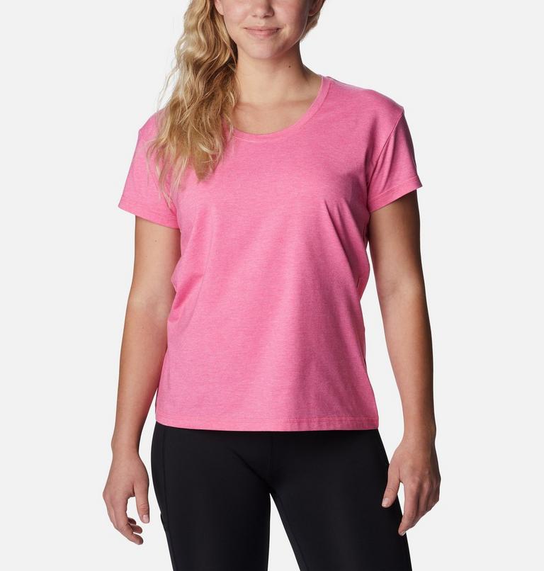 Sun Trek SS Tee | 656 | XL, Color: Wild Geranium Heather, image 1