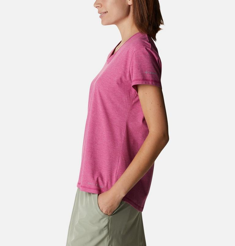 Sun Trek SS Tee | 665 | S, Color: Wild Fuchsia Heather, image 3