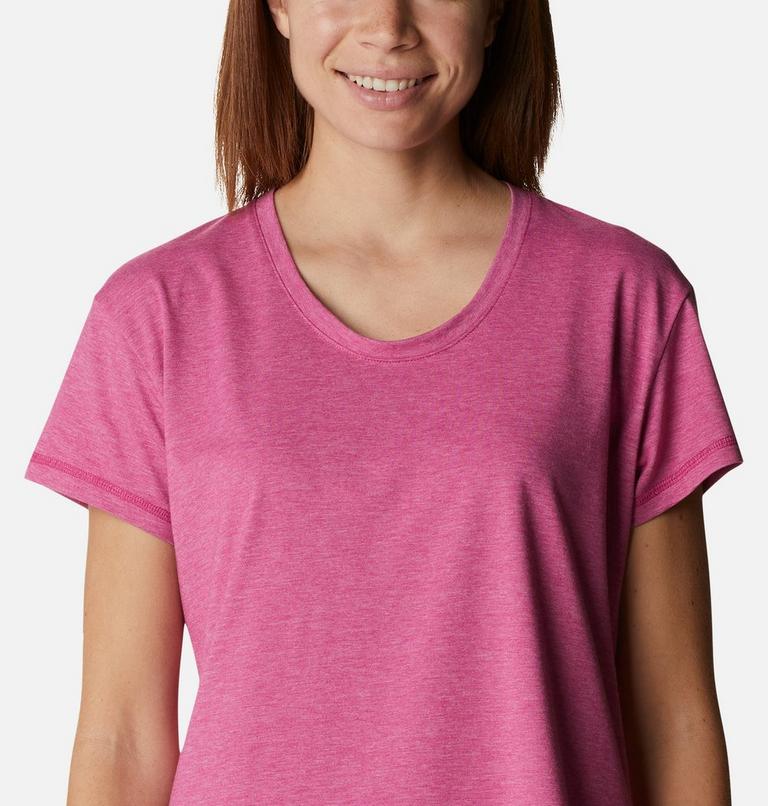 Sun Trek SS Tee | 665 | S, Color: Wild Fuchsia Heather, image 4