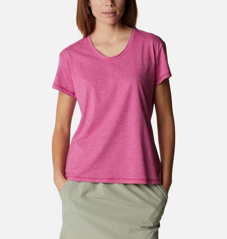 Sun Trek SS Tee | 665 | S, Color: Wild Fuchsia Heather, image 5
