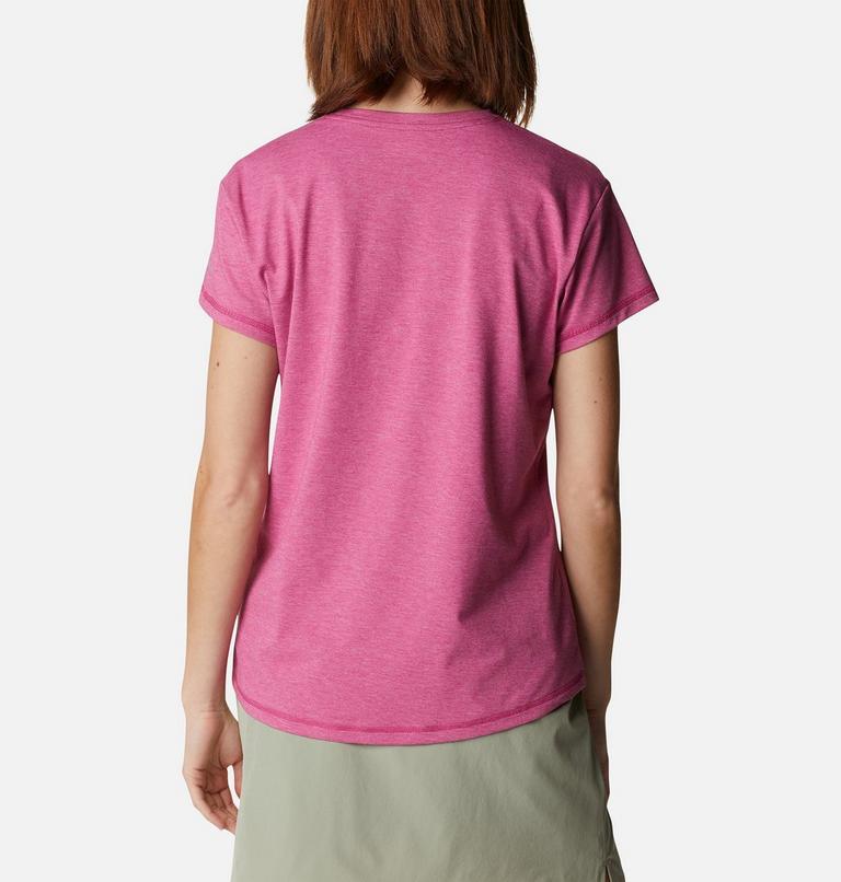 Sun Trek SS Tee | 665 | S, Color: Wild Fuchsia Heather, image 2