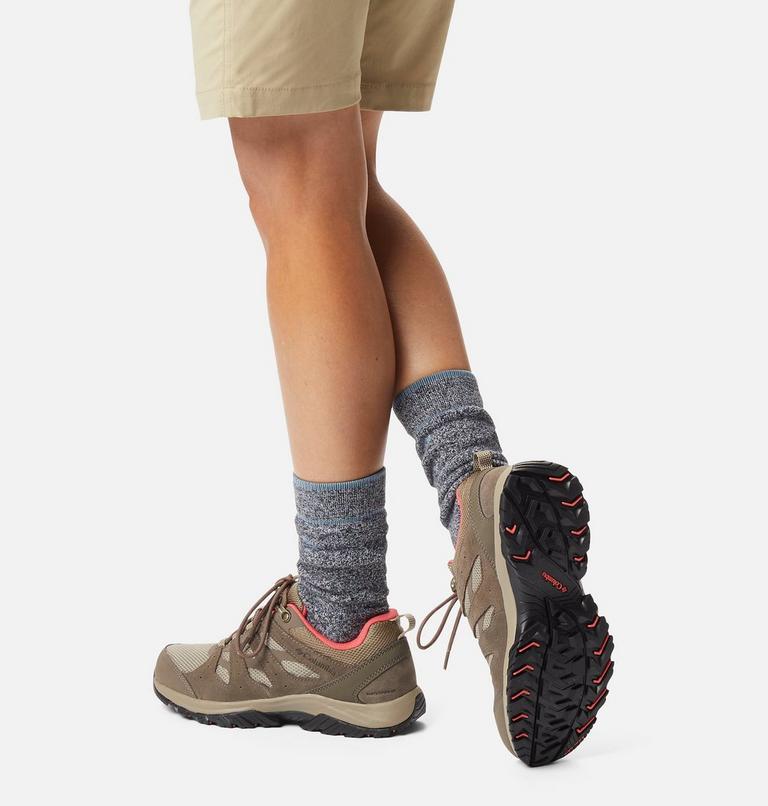 Womens Redmond III Low Waterproof Shoe, Color: Pebble, Red Coral, image 10