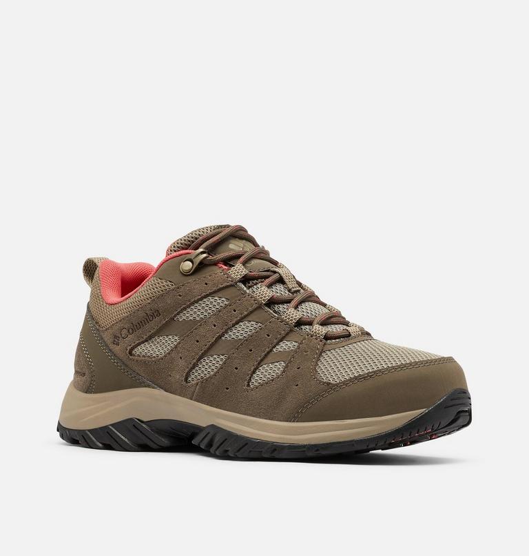 Womens Redmond III Low Waterproof Shoe, Color: Pebble, Red Coral, image 2