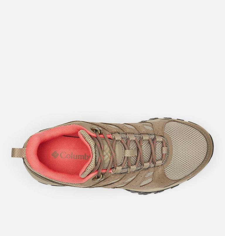 Womens Redmond III Low Waterproof Shoe, Color: Pebble, Red Coral, image 3