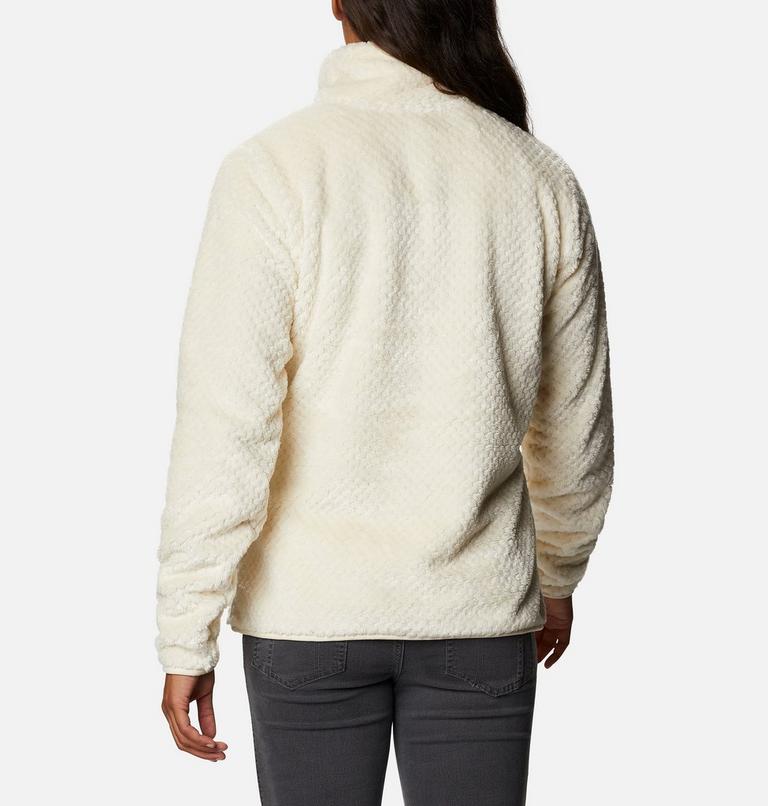 Women&rsquo;s Fire Side Half Zip Sherpa Fleece, Color: Chalk, image 2