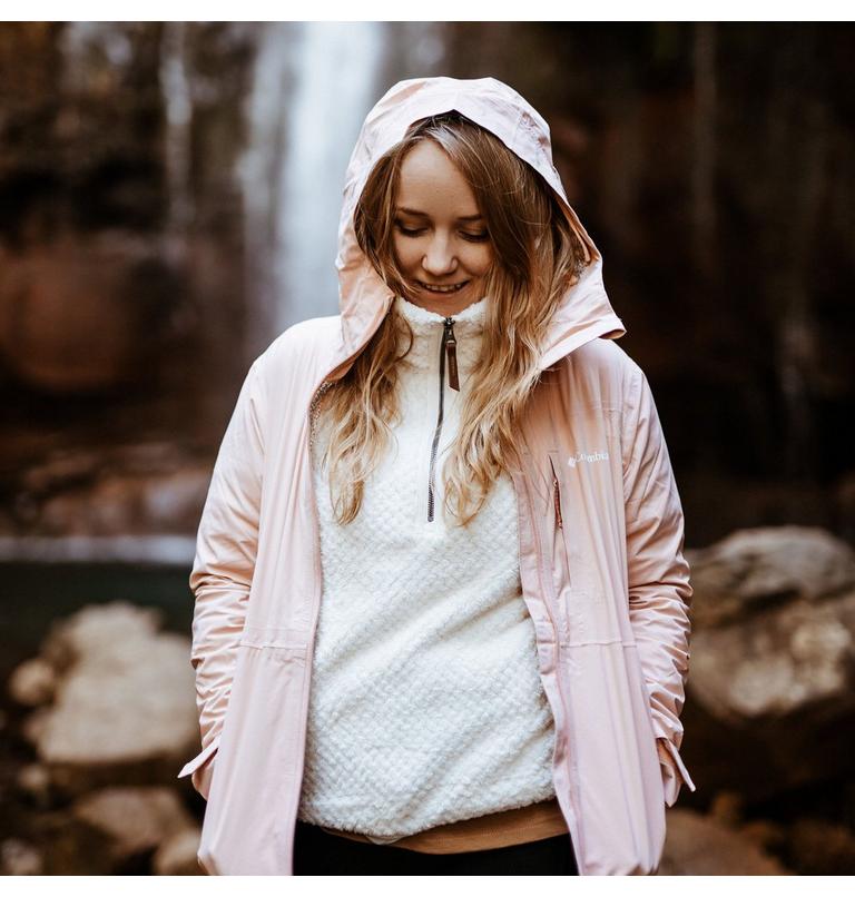 Women&rsquo;s Fire Side Half Zip Sherpa Fleece, Color: Chalk, image 6