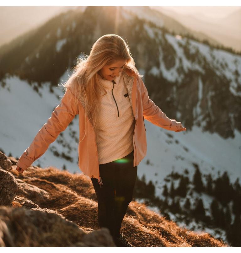 Women&rsquo;s Fire Side Half Zip Sherpa Fleece, Color: Chalk, image 7