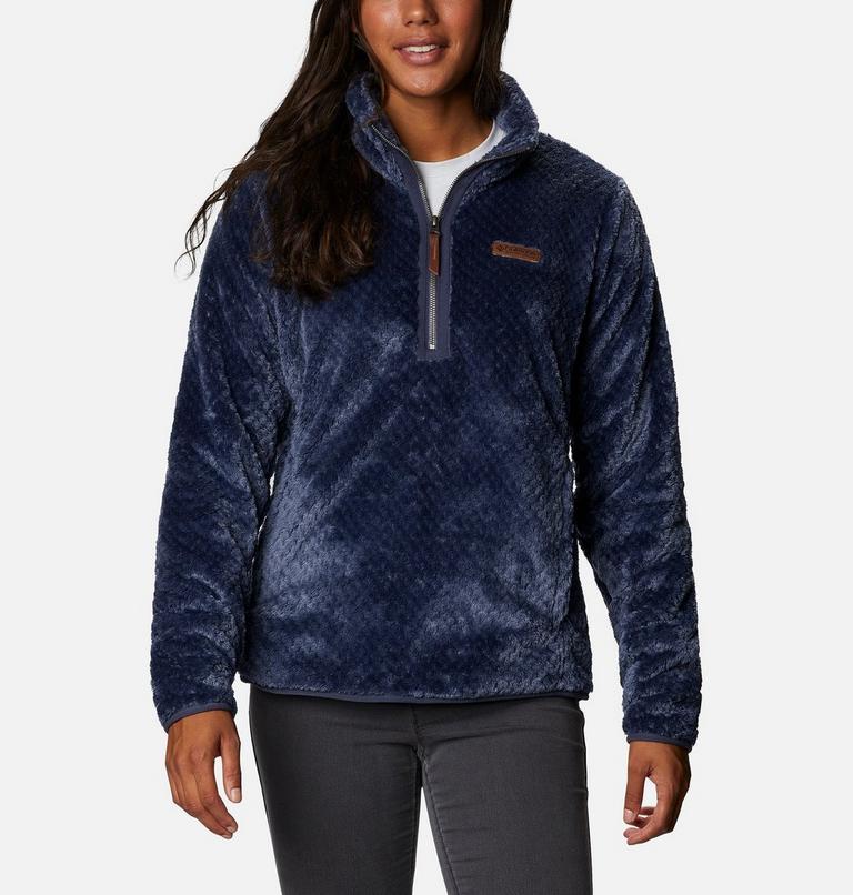 Women’s Fire Side Half Zip Sherpa Fleece, Color: Nocturnal, image 1