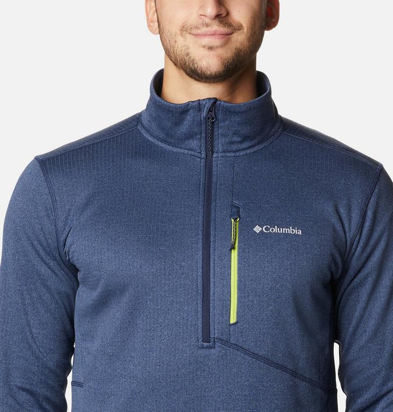Men's Park View Half-Zip Fleece, Color: Collegiate Navy Heather, image 4