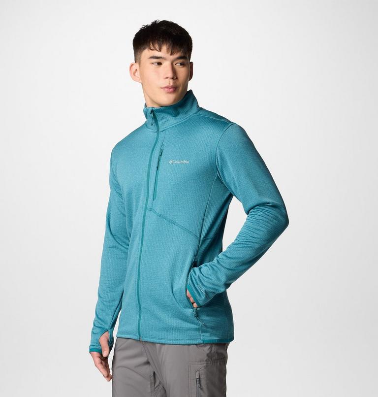 Men's Park View Fleece Jacket, Color: River Blue Heather, image 3