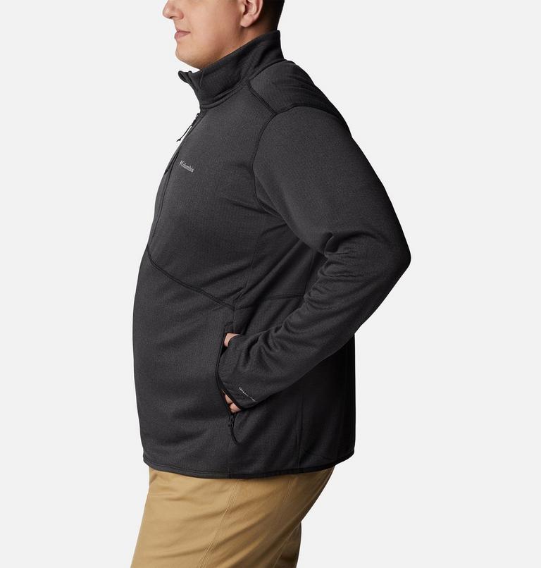 Men's Park View Fleece Jacket - Extended Size, Color: Black Heather, image 3