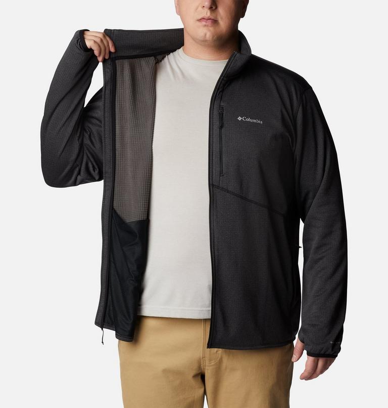 Men's Park View Fleece Jacket - Extended Size, Color: Black Heather, image 5