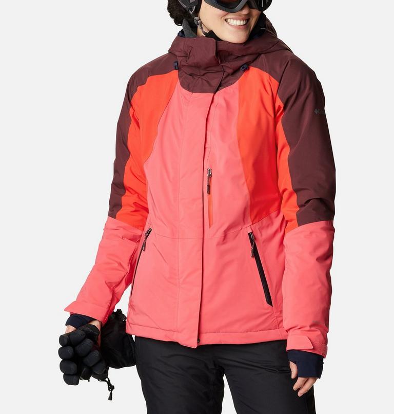 Glacier View Insulated Jacket | 673 | L, Color: Bright Geranium, Bold Orange, Malbec, image 1