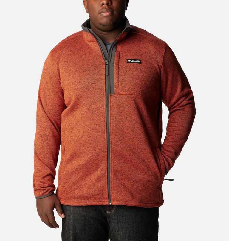 Sweater Weather Full Zip | 849 | 2X, Color: Warp Red Heather, image 1