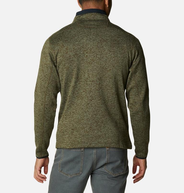 Sweater Weather Half Zip | 319 | XL, Color: Olive Green Heather, Black, image 2
