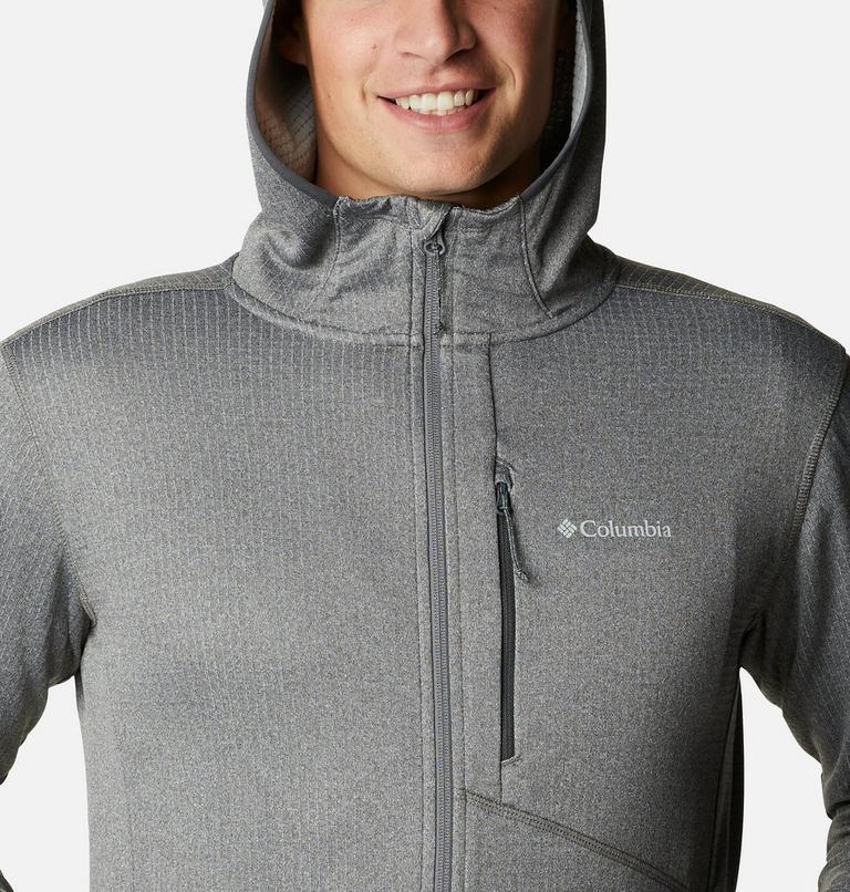 Men's Park View Full Zip Fleece Hoodie, Color: City Grey Heather, image 4