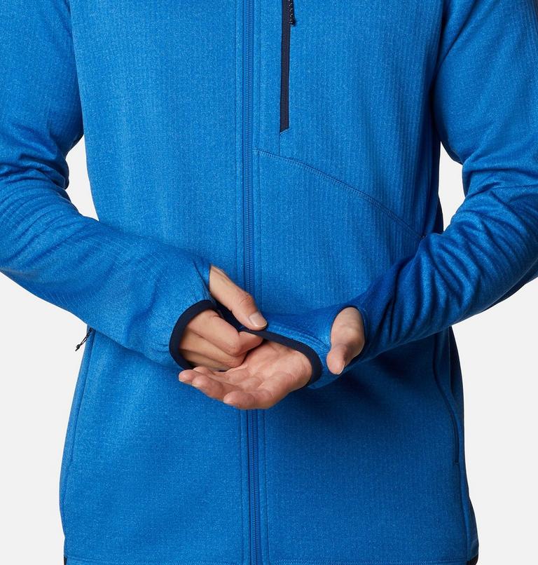 Park View Fleece Full Zip Hoodie | 432 | L, Color: Bright Indigo Heather, Collegiate Navy, image 6