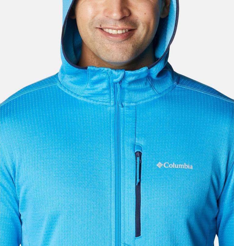 Men's Park View Full Zip Fleece Hoodie, Color: Compass Blue Heather, image 4
