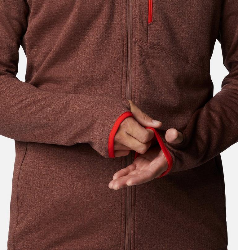 Men's Park View Full Zip Fleece Hoodie, Color: Light Raisin Heather, image 7
