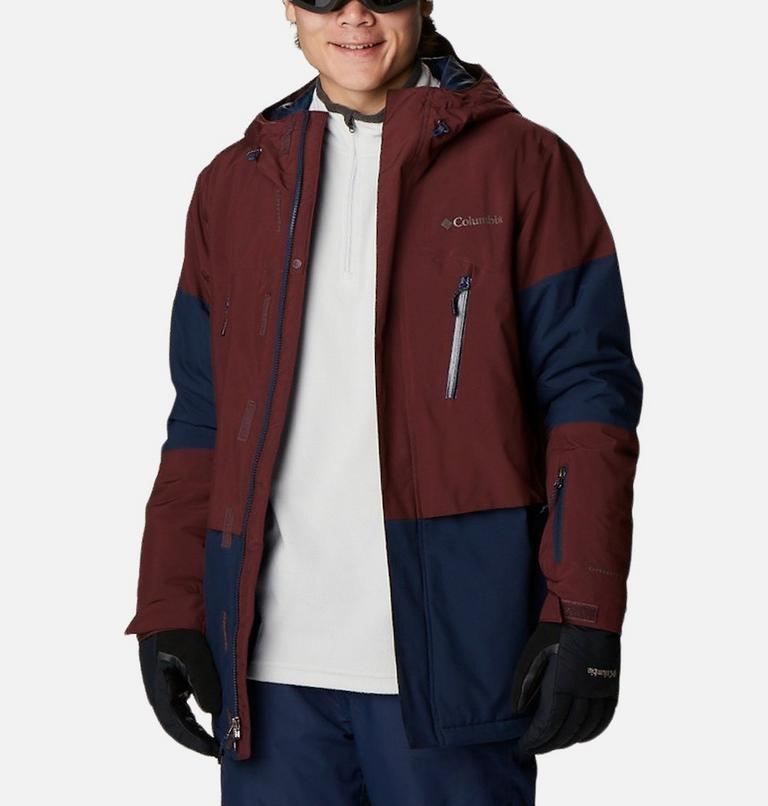 Men's Aerial Ascender Waterproof Ski Jacket, Color: Collegiate Navy, Elderberry, image 12