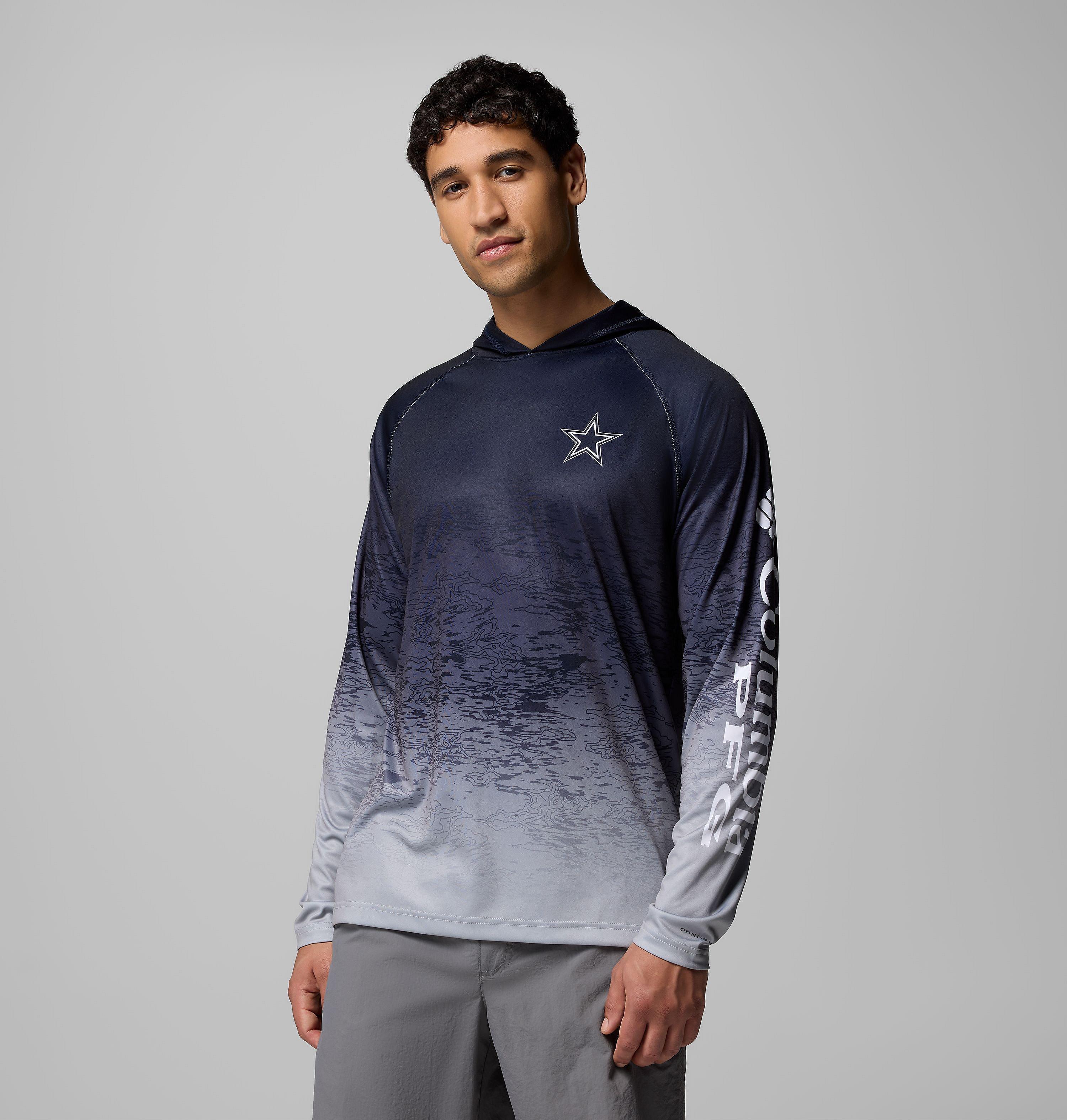 Columbia Men's PFG Super Terminal Tackle  Hoodie - Dallas Cowboys-
