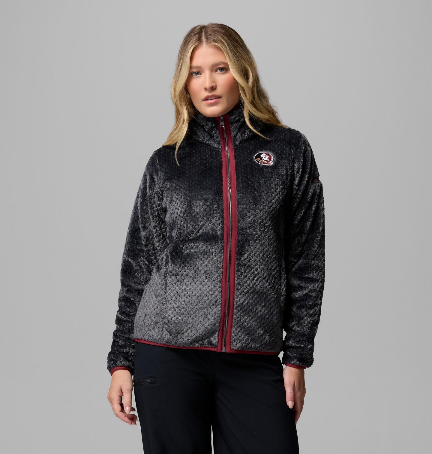 Женская флисовая куртка Columbia Collegiate Fire Side II из шерпы, Florida State, цвет: Fsu - Shark — фото 1