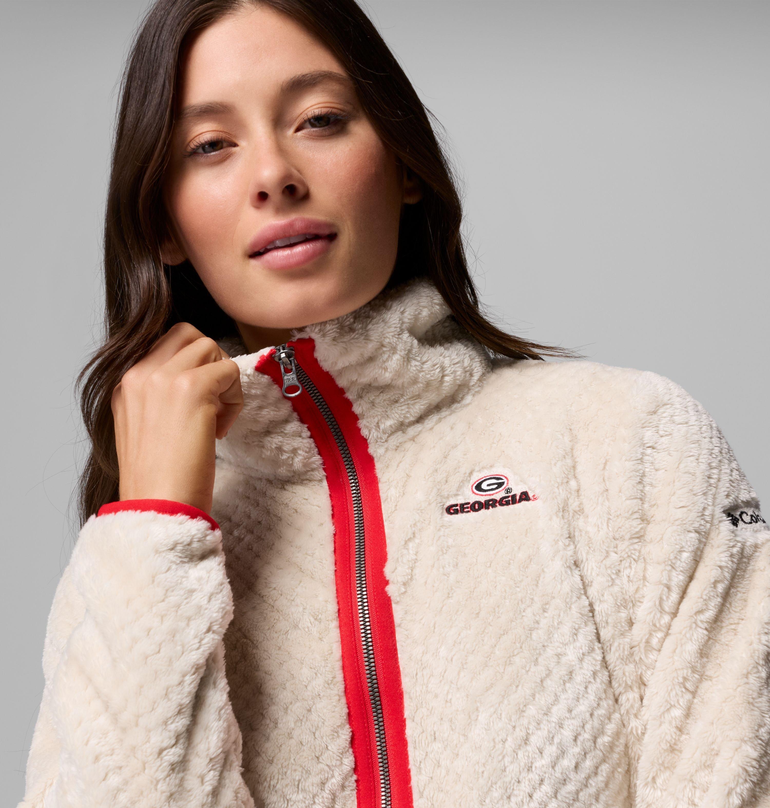 Women's Collegiate Fire Side II Sherpa Full Zip Fleece - Georgia 6
