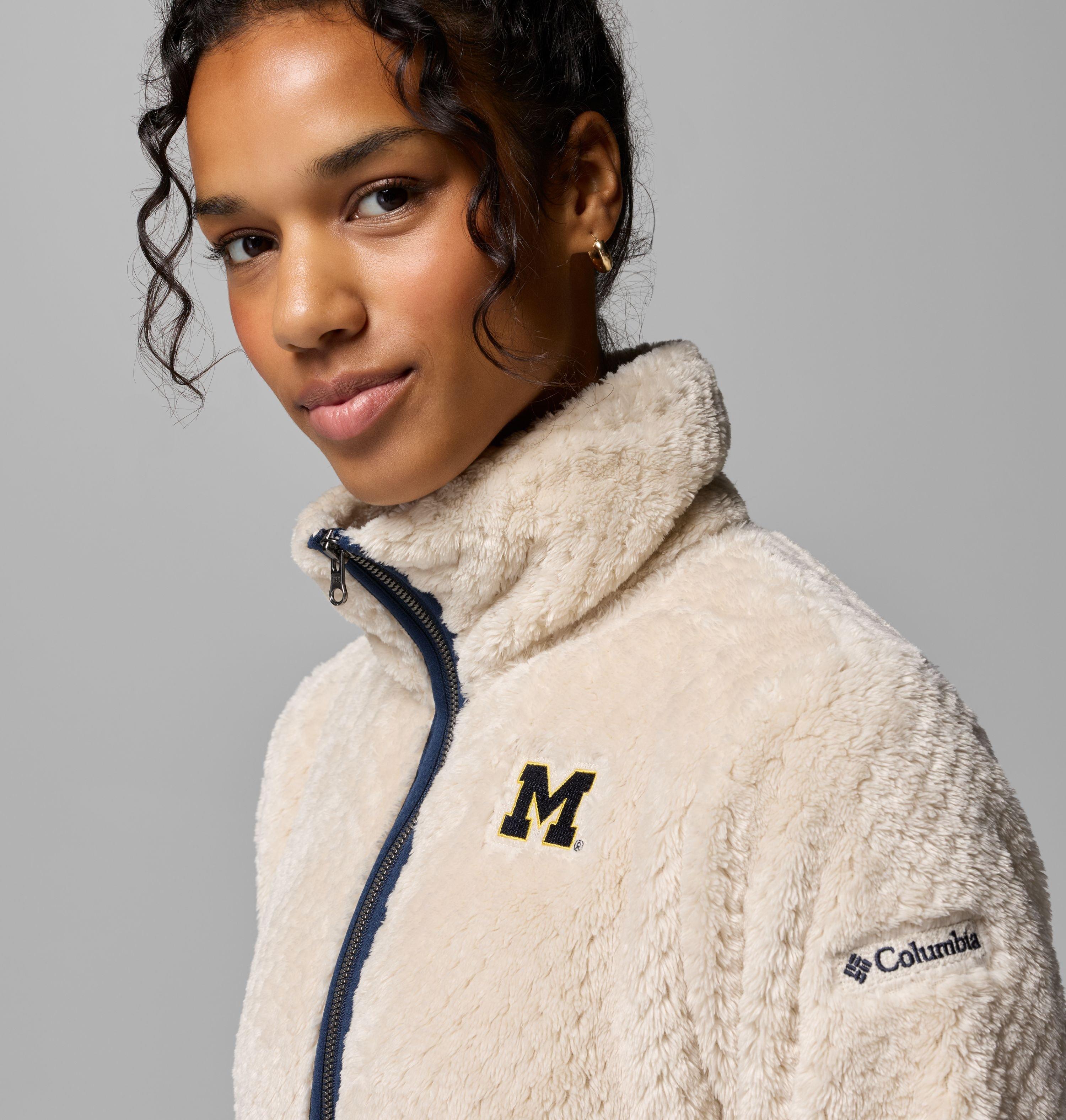 Women's Collegiate Fire Side II Sherpa Full Zip Fleece - Michigan 6
