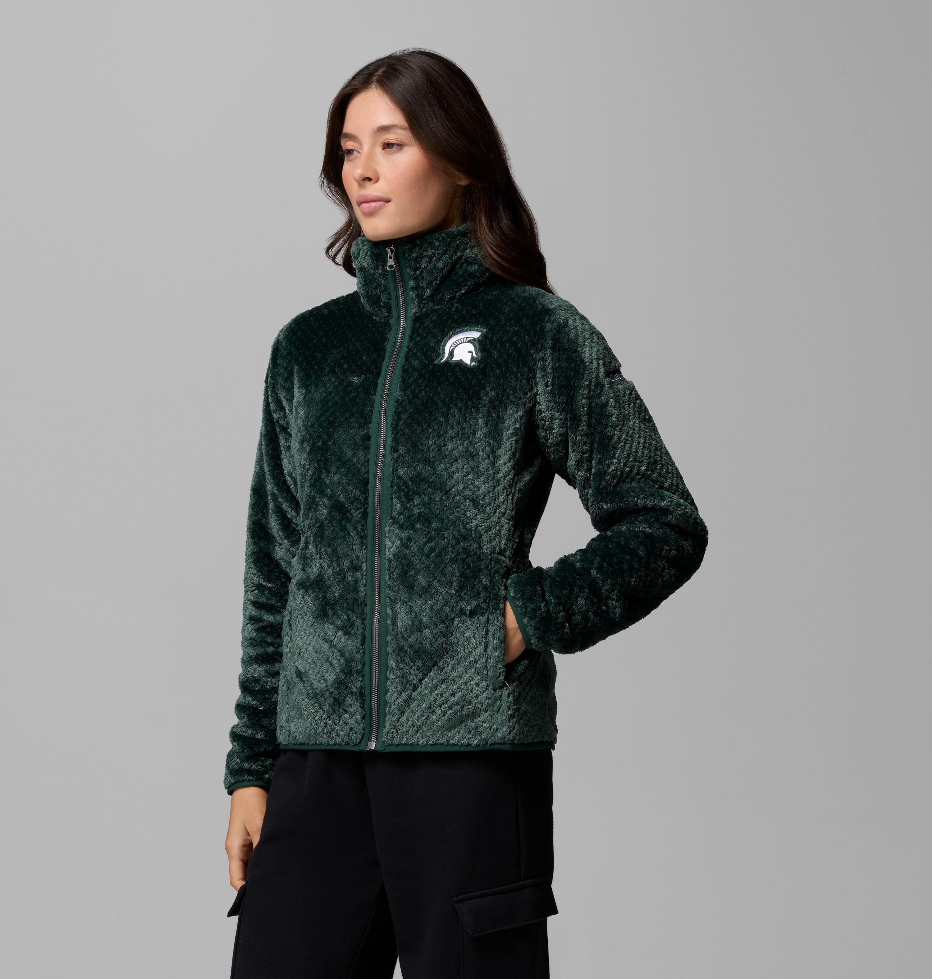 Women's Collegiate Fire Side II Sherpa Full Zip Fleece - Michigan State 4