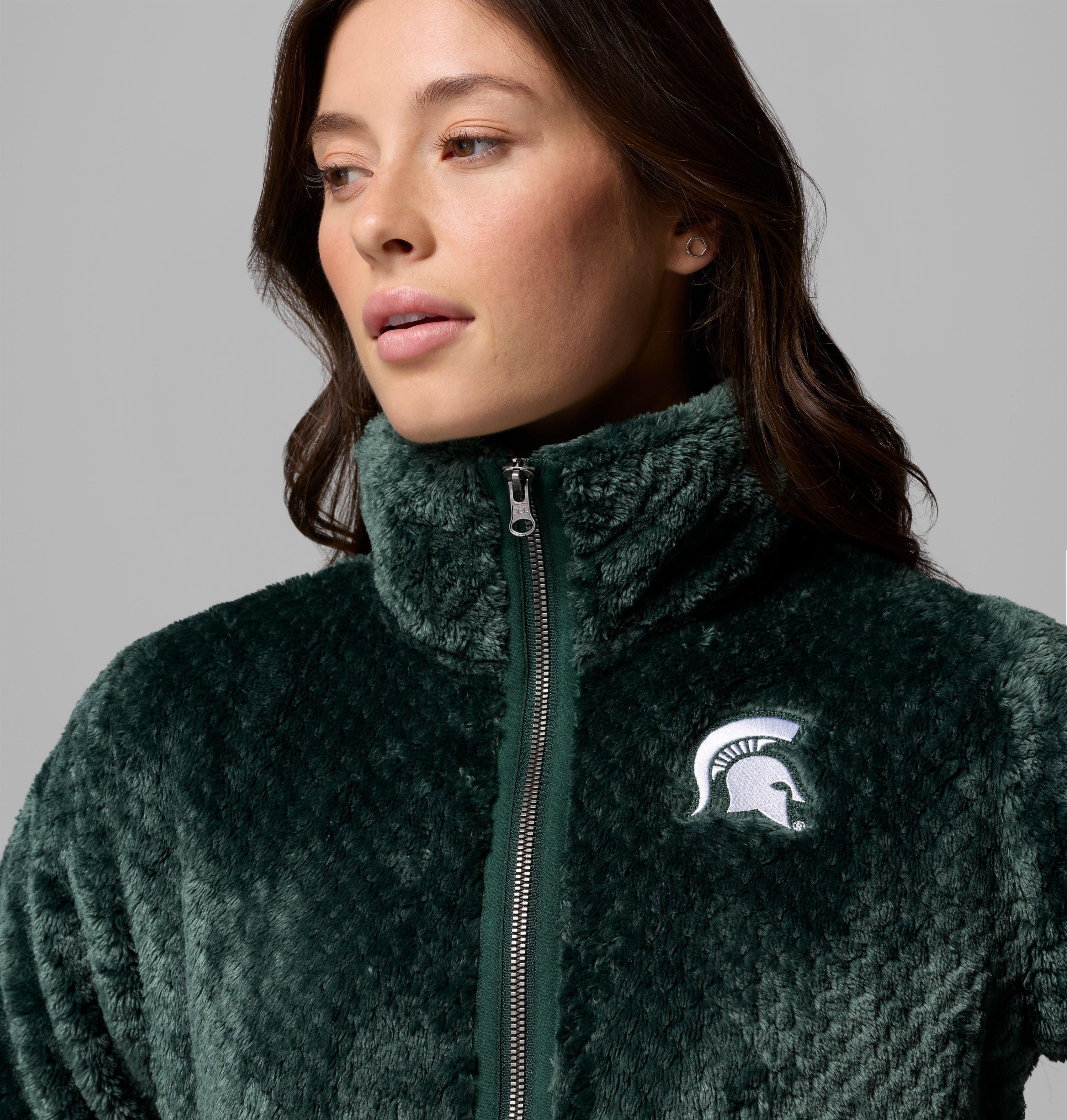Women's Collegiate Fire Side II Sherpa Full Zip Fleece - Michigan State 6