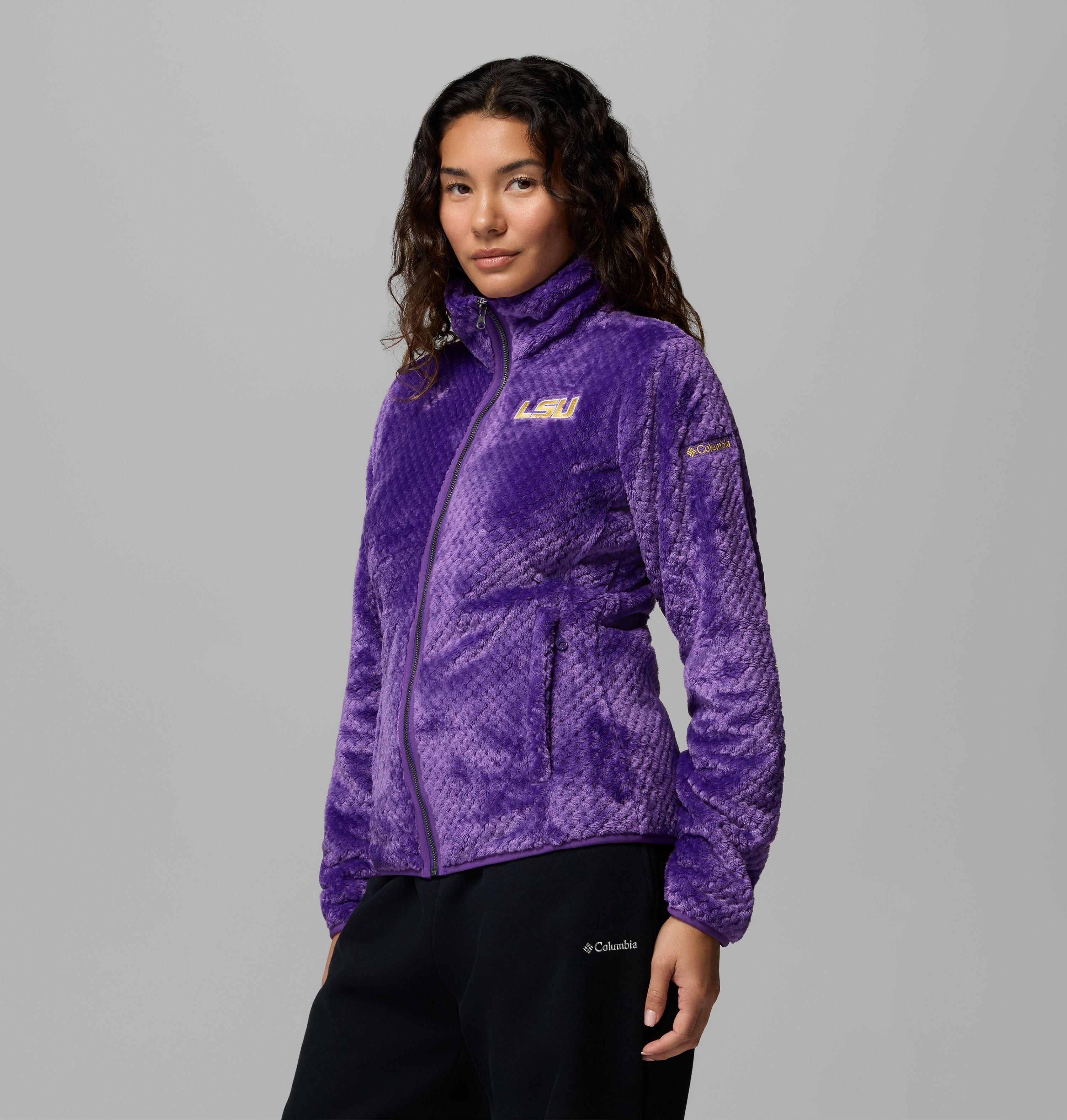 Women's Collegiate Fire Side II Sherpa Full Zip Fleece - LSU 4