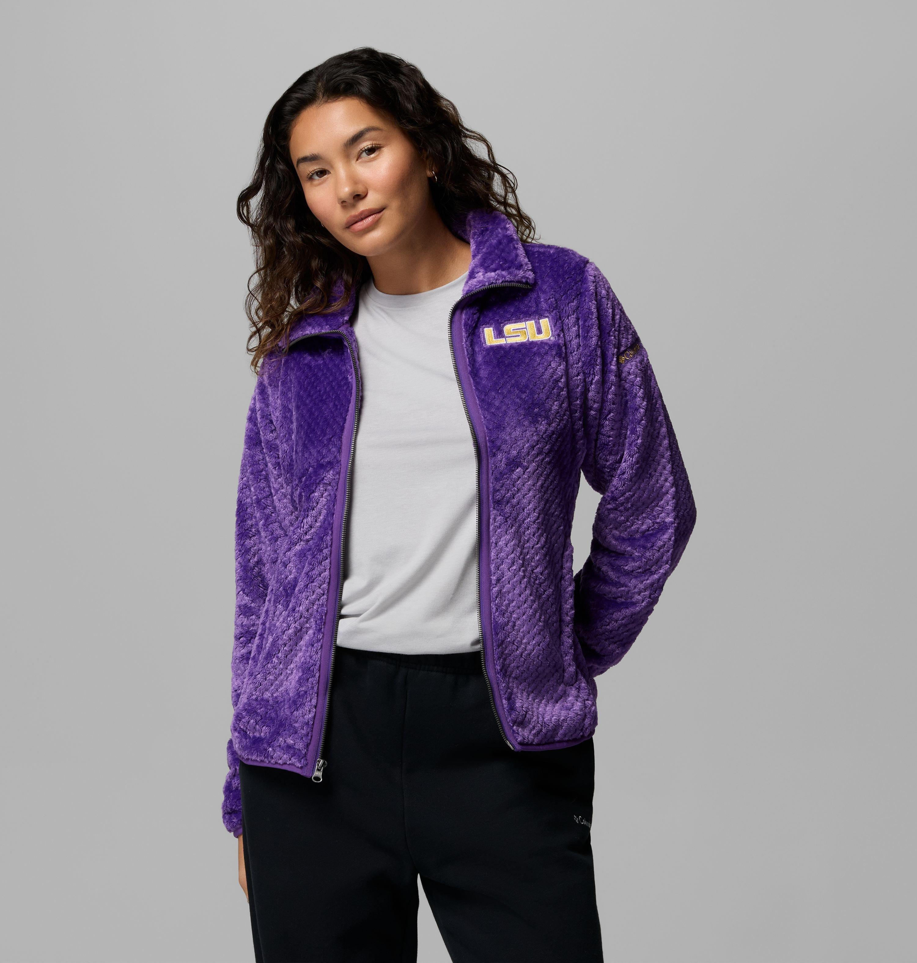 Women's Collegiate Fire Side II Sherpa Full Zip Fleece - LSU 5