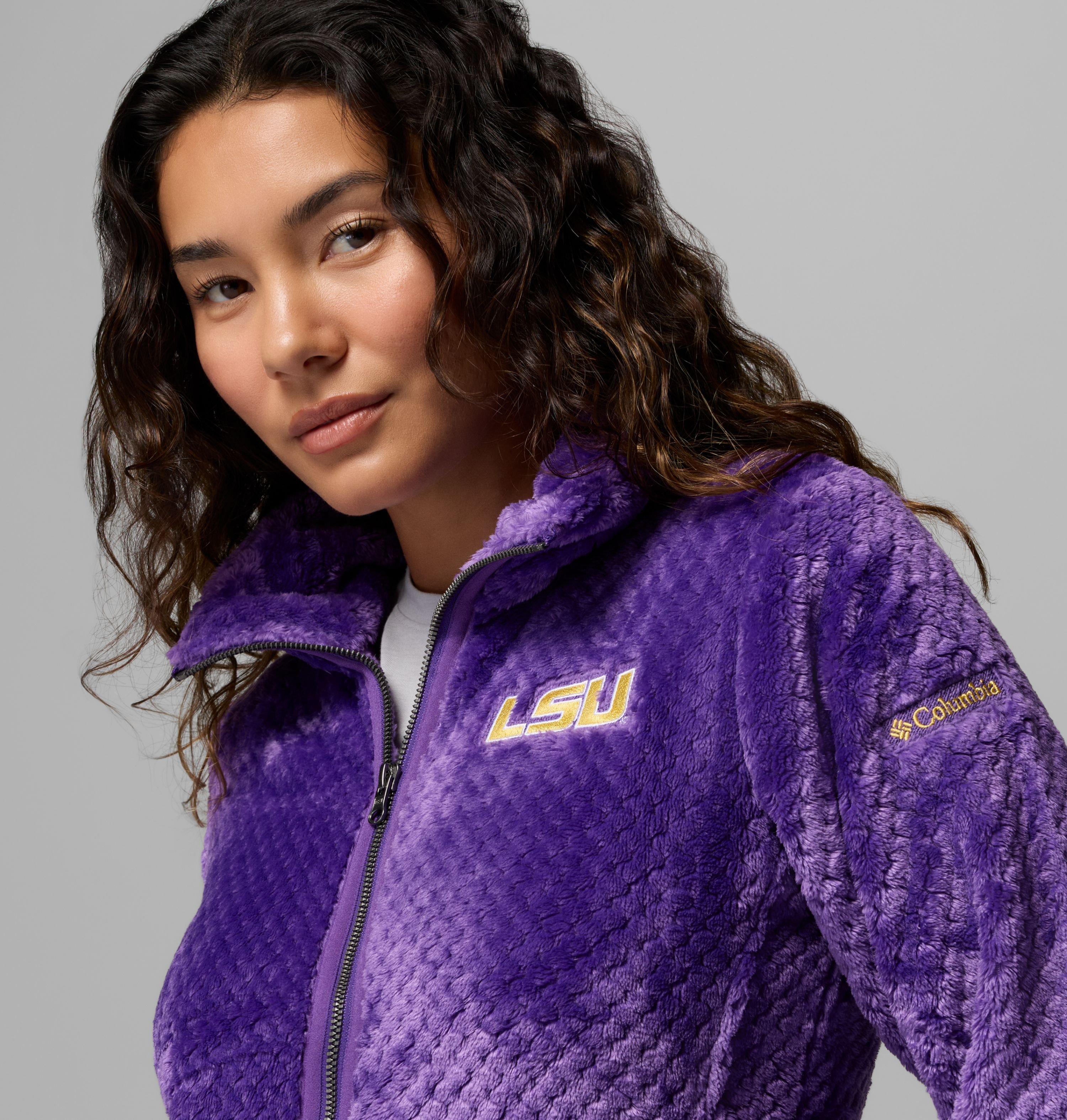 Women's Collegiate Fire Side II Sherpa Full Zip Fleece - LSU 6