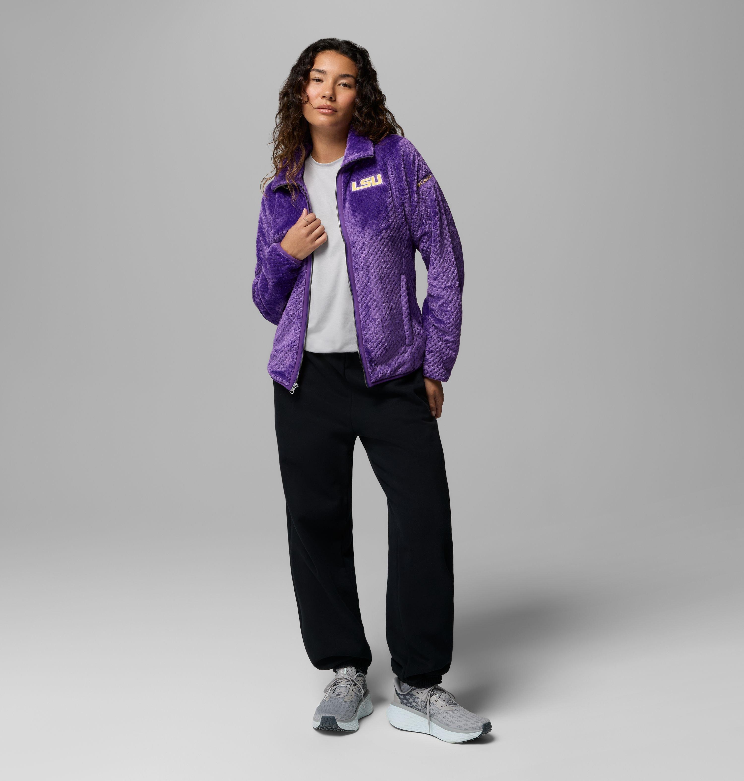 Women's Collegiate Fire Side II Sherpa Full Zip Fleece - LSU 2