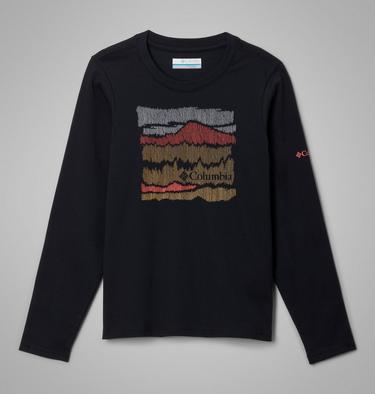 Boys' Dobson Pass Long Sleeve Graphic T-Shirt, Color: Black, Hillscape, image 1