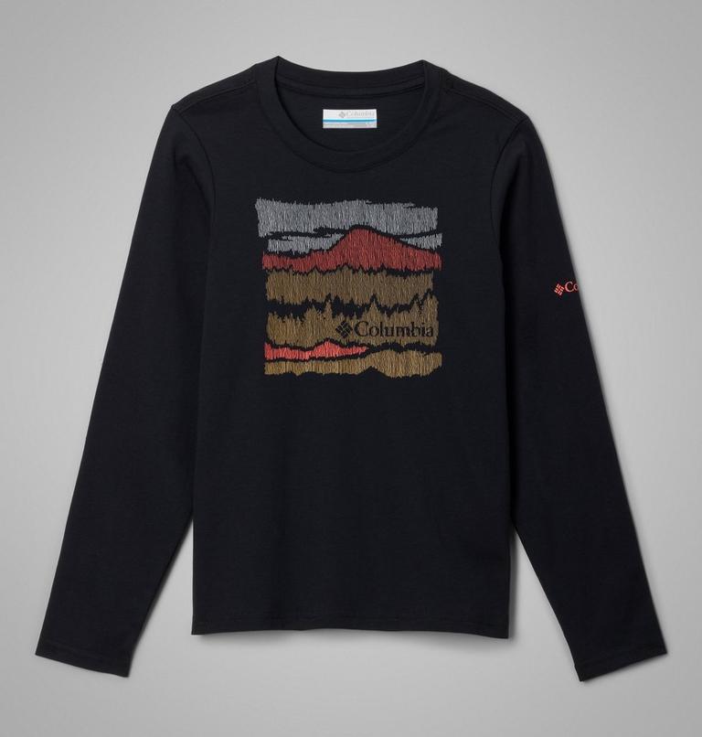 Boys' Dobson Pass Long Sleeve Graphic T-Shirt, Color: Black, Hillscape, image 1