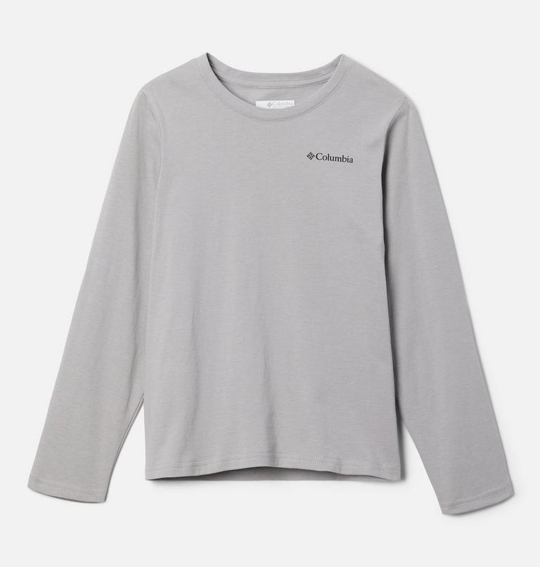 Boys' Dobson Pass Long Sleeve Graphic T-Shirt, Color: Columbia Grey, Outdoor Fun Icons, image 1