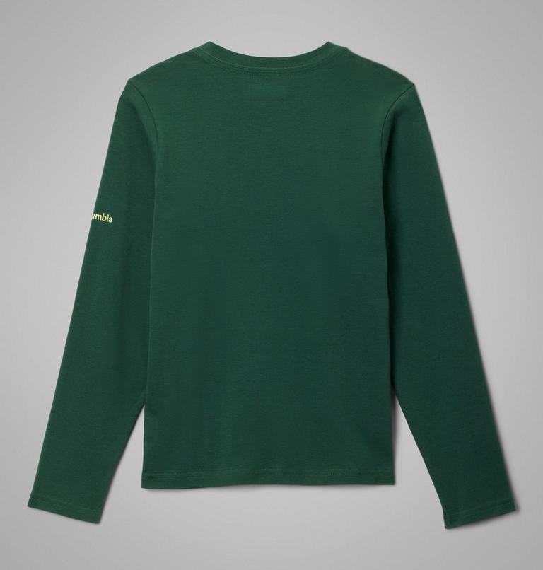 Boys' Dobson Pass Long Sleeve Graphic T-Shirt, Color: Rain Forest, Hike On, image 2
