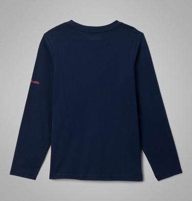 Boys' Dobson Pass Long Sleeve Graphic T-Shirt, Color: Collegiate Navy, Hike On, image 4