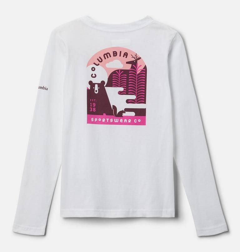 Hazeldel Hill LS Graphic Tee, Color: White, Winterlands, image 2