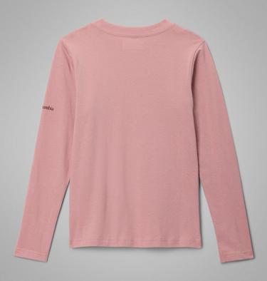 T-shirt Graphique Manches Longues Hazeldel Hill Fille, Color: Eraser Pink, Barely Printed, image 2