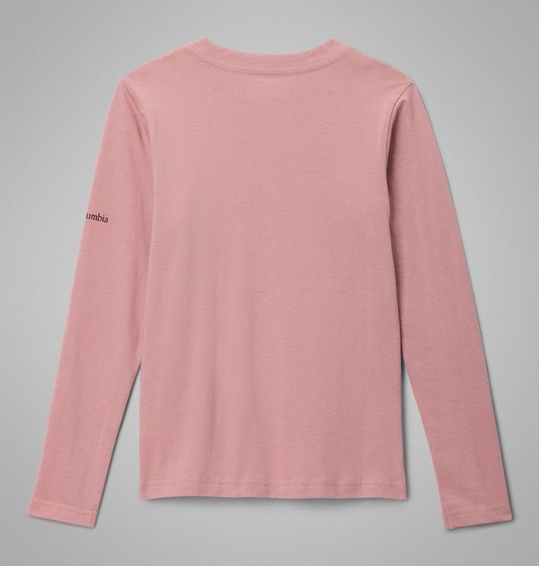 Girls' Hazeldel Hill Long Sleeve Graphic T-Shirt, Color: Eraser Pink, Barely Printed, image 2