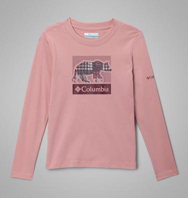 T-shirt Graphique Manches Longues Hazeldel Hill Fille, Color: Eraser Pink, Barely Printed, image 1