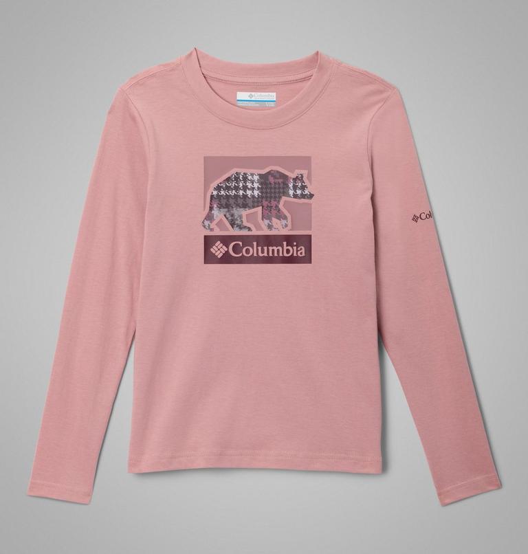Girls' Hazeldel Hill Long Sleeve Graphic T-Shirt, Color: Eraser Pink, Barely Printed, image 1