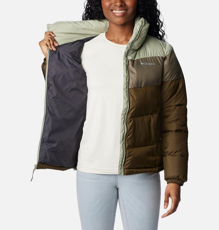 Puffect Color Blocked Jacket, Color: Olive Green, Stone Green, Safari, image 5