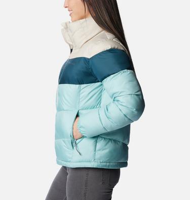 Puffect Color Blocked Jacket, Color: Aqua Haze, Night Wave, Dark Stone, image 7