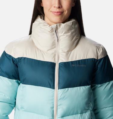 Puffect Color Blocked Jacket, Color: Aqua Haze, Night Wave, Dark Stone, image 8